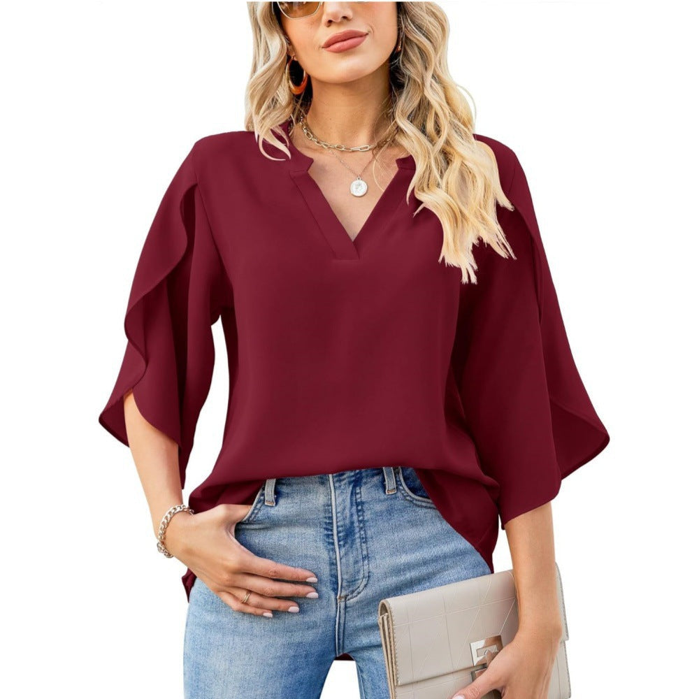 Elegant V-Neck Top