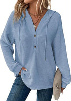 🔥Last day 70% off🔥-Women's Soft Solid Color Henley Collar Sweater Top
