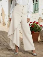 Women's High-waisted Relaxed Fit Wide-leg Jeans With A Stylish Design.